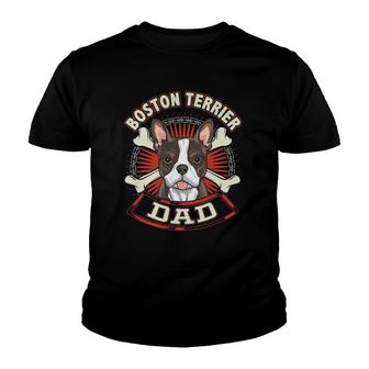 Dog Breed S For Men - Boston Terrier Dad Youth T-shirt | Mazezy