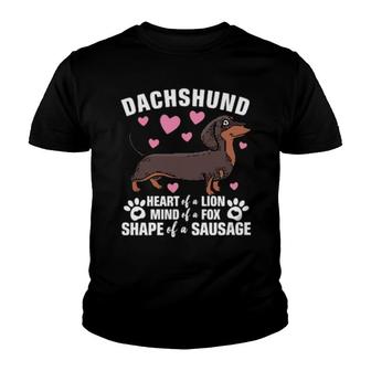 Dog Funny Dachshund Sausage Dog 94 Paws Youth T-shirt | Mazezy