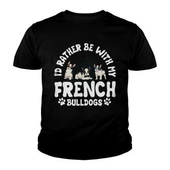 Dog Funny French Bulldog Loversdog Frenchie 127 Paws Youth T-shirt - Thegiftio UK