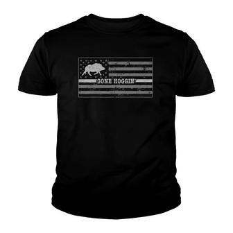 Dog Hog Hunting Gone Hoggin Hog Hunting Stuff Youth T-shirt - Thegiftio UK