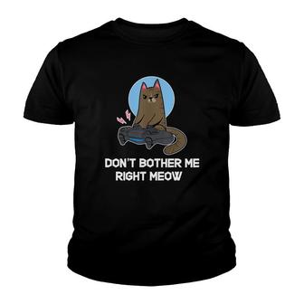 Dont Bother Me Right Meow Youth T-shirt | Mazezy