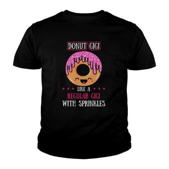 Donut Gigi Doughnut Grandmother Gammy Fried Dough Lover Youth T-shirt | Mazezy