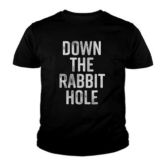 Down The Rabbit Hole Youth T-shirt | Mazezy