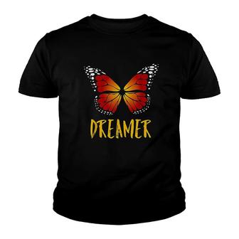Dreamer Monarch Butterfly Dreamer Youth T-shirt | Mazezy
