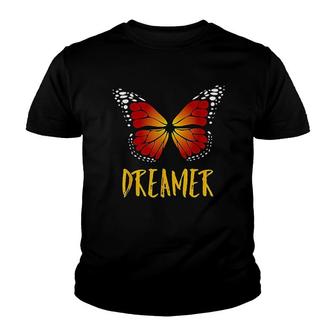 Dreamer Monarch Butterfly Dreamer Youth T-shirt | Mazezy