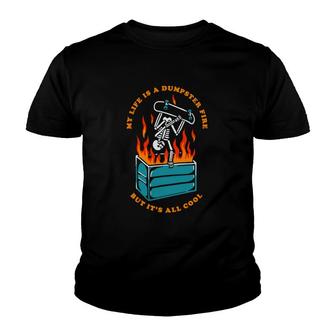 Dumpster Fire V3 Youth T-shirt - Thegiftio UK