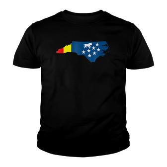Durham Flag North Carolina Map Gift Youth T-shirt | Mazezy