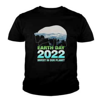 Earth Day 2022 Invest In Our Planet Earth Youth T-shirt | Mazezy