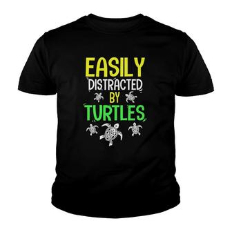 Easily Distracted By Turtles Sea Turtle Youth T-shirt | Mazezy