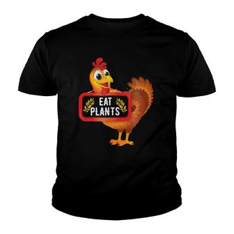 Eat Plants Vegan Vegetarian Turkey Thanksgiving Youth T-shirt | Mazezy