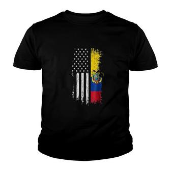 Ecuadorian American Flag Pride Ecuador Usa Youth T-shirt | Mazezy