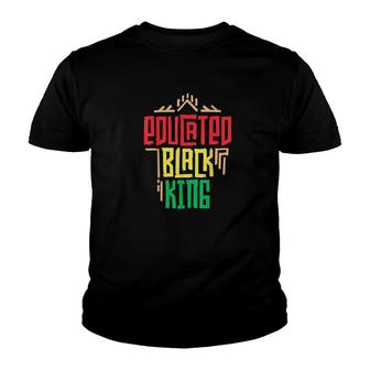Educated Black King History Month Youth T-shirt | Mazezy