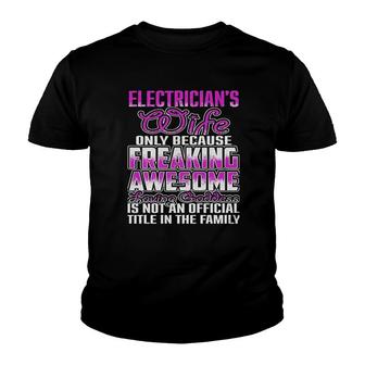 Electrician Wife Youth T-shirt | Mazezy