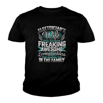 Electrician Wife Youth T-shirt | Mazezy