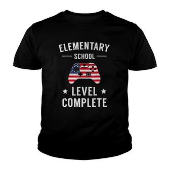 Elementary School Level Complete With American Flag Youth T-shirt | Mazezy