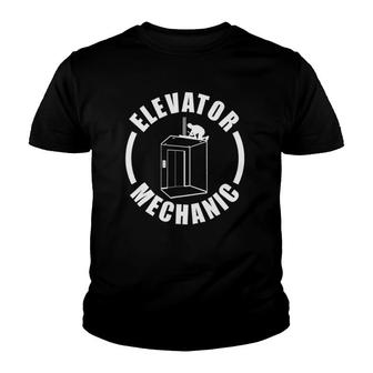 Elevator Mechanic Service Maintenance Youth T-shirt | Mazezy