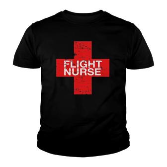 Ems Helicopter Red Cross Symbol Flight Nurse Youth T-shirt | Mazezy