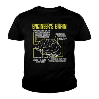 Engineer's Brain Funny Engineering Games Process Funny Youth T-shirt | Mazezy