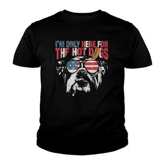 English Bulldog Funny 4Th Of July Pup Youth T-shirt | Mazezy