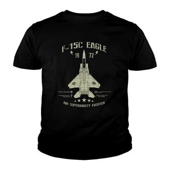 F-15 Eagle Jet Fighter Technical Drawing Youth T-shirt | Mazezy