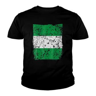 Faded Nigerian Flag, Distressed Flag Of Nigeria Youth T-shirt | Mazezy