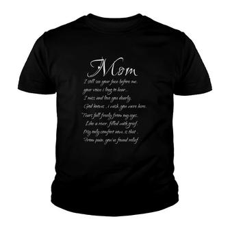 Family 365 Mom I Miss And Love You Memory Of My Mother V2 Youth T-shirt - Thegiftio UK