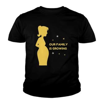 Family Is Growing Mom Baby Pregnant Mom Or Sister Youth T-shirt | Mazezy