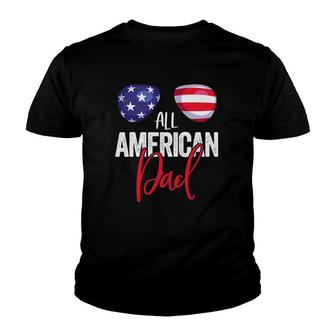 Family Matching 4Th Of July Men Dad American Flag Youth T-shirt | Mazezy