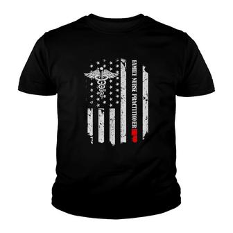 Family Nurse Practitioner Fnp American Flag Youth T-shirt | Mazezy