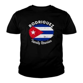 Family Reunion 2021 With Cuba Flag For Rodriguez Family Premium Youth T-shirt | Mazezy