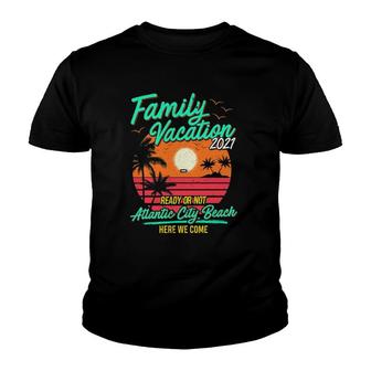 Family Vacation 2021 Atlantic City Beach Trip Funny Gift Youth T-shirt | Mazezy