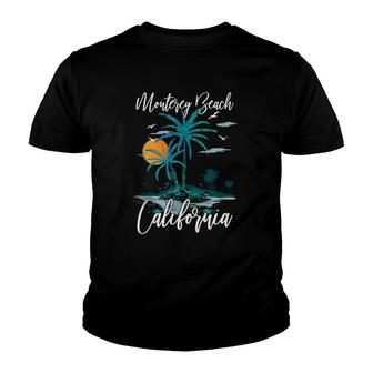 Family Vacation Retro Sunset California Monterey Beach Youth T-shirt | Mazezy