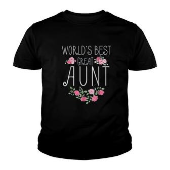 Family Worlds Best Great Aunt Funny Auntie Ever Gift Youth T-shirt - Thegiftio UK