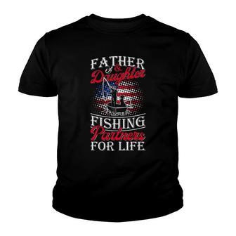Father And Daughter Fishing Partners For Life Youth T-shirt | Mazezy