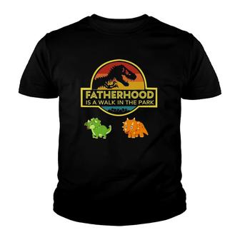 Fatherhood Is A Walk In The Park Youth T-shirt | Mazezy