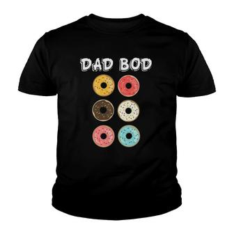 Father's Day Gift Dad Bod Donuts Mens Father Grandpa Youth T-shirt | Mazezy