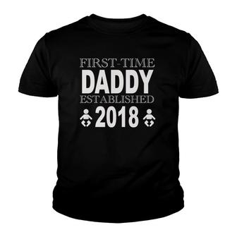 Father's Day New Daddy First Time Dad Gift Idea Youth T-shirt | Mazezy