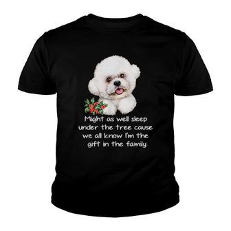 Favorite Family Bichon Frise Puppy Christmas Humor Youth T-shirt | Mazezy