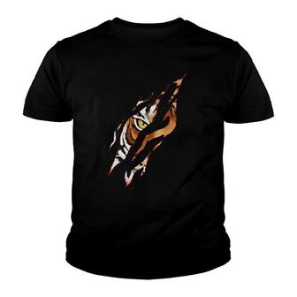 Fearless Tiger Eye Claw Silhouette Lunar Year 2022 Ver2 Youth T-shirt | Mazezy