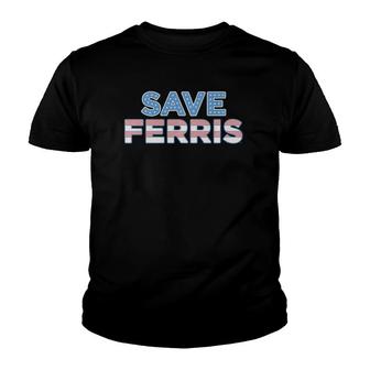 Ferris Bueller Save Ferris Stars & Stripes Youth T-shirt | Mazezy CA