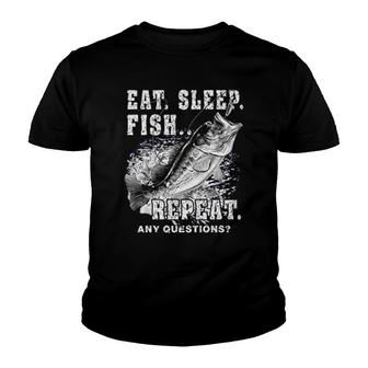 Fishing Eat Sleep Fish Repeat Betta Fish Youth T-shirt | Mazezy