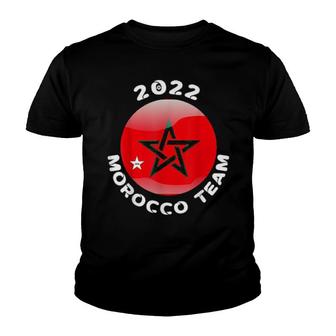Flag Morocco, Country Africa, Morocco Team 2022 Youth T-shirt | Mazezy