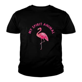 Flamingo Spirit Animal Cute Flamingo Lover Youth T-shirt | Mazezy