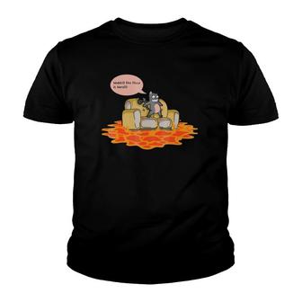 Floor Is Lava Funny Cat The Floor Is Lava Youth T-shirt | Mazezy