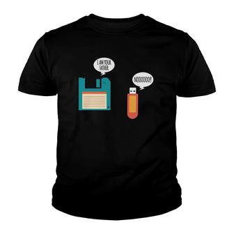 Floppy Disk & Usb Flash Drive I Am Your Father Youth T-shirt | Mazezy