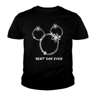 Flower Wreathes Best Day Ever Youth T-shirt | Mazezy
