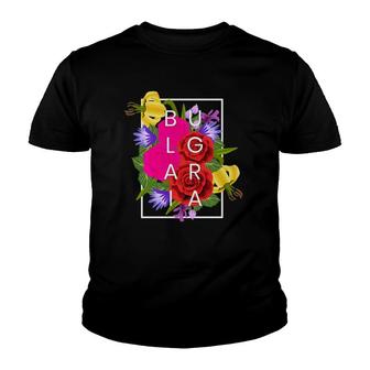 Flowers Of Bulgaria Word Art Bulgarian Pride Youth T-shirt | Mazezy CA