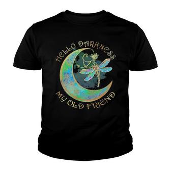 Flydragon Hippie Hello Darkness My Old Friend Youth T-shirt | Mazezy