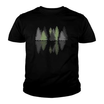 Forest Reflection Nature Trees Woods Youth T-shirt | Mazezy CA