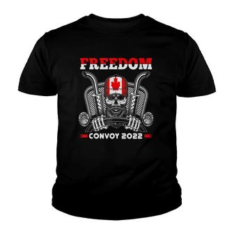 Freedom Convoy 2022 Truck Driver Canada Support Trucker Youth T-shirt | Mazezy